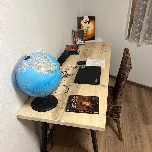 FREJA: Reclaimed Trapezium Desk - RizAndMicaMake