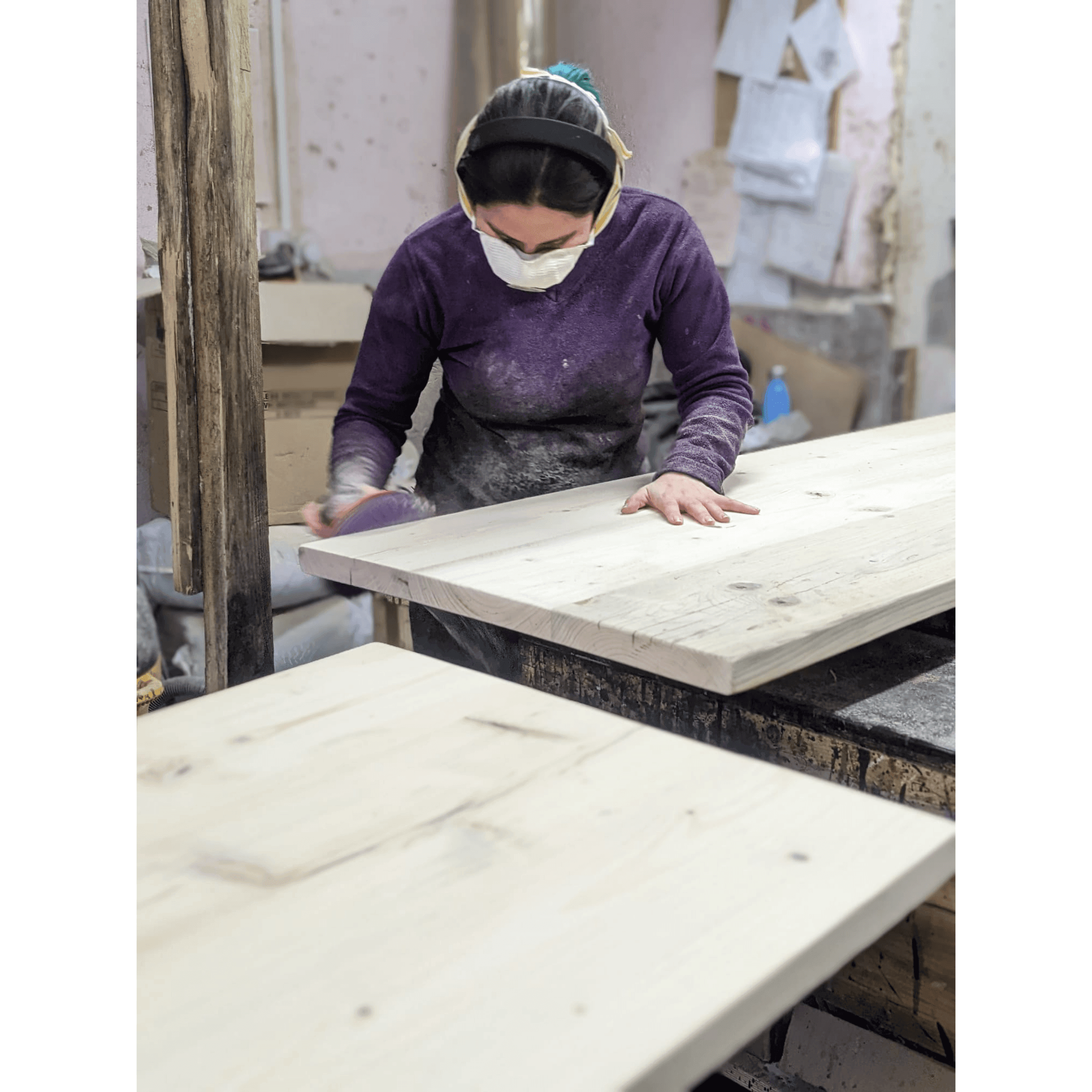FREJA: Reclaimed Trapezium Desk - RizAndMicaMake
