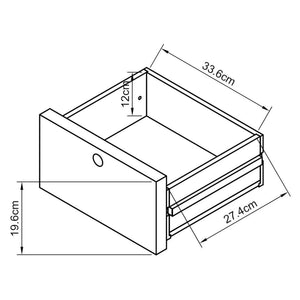 Bedside Unit with Drawer, Reclaimed Boards, Customisable Finish