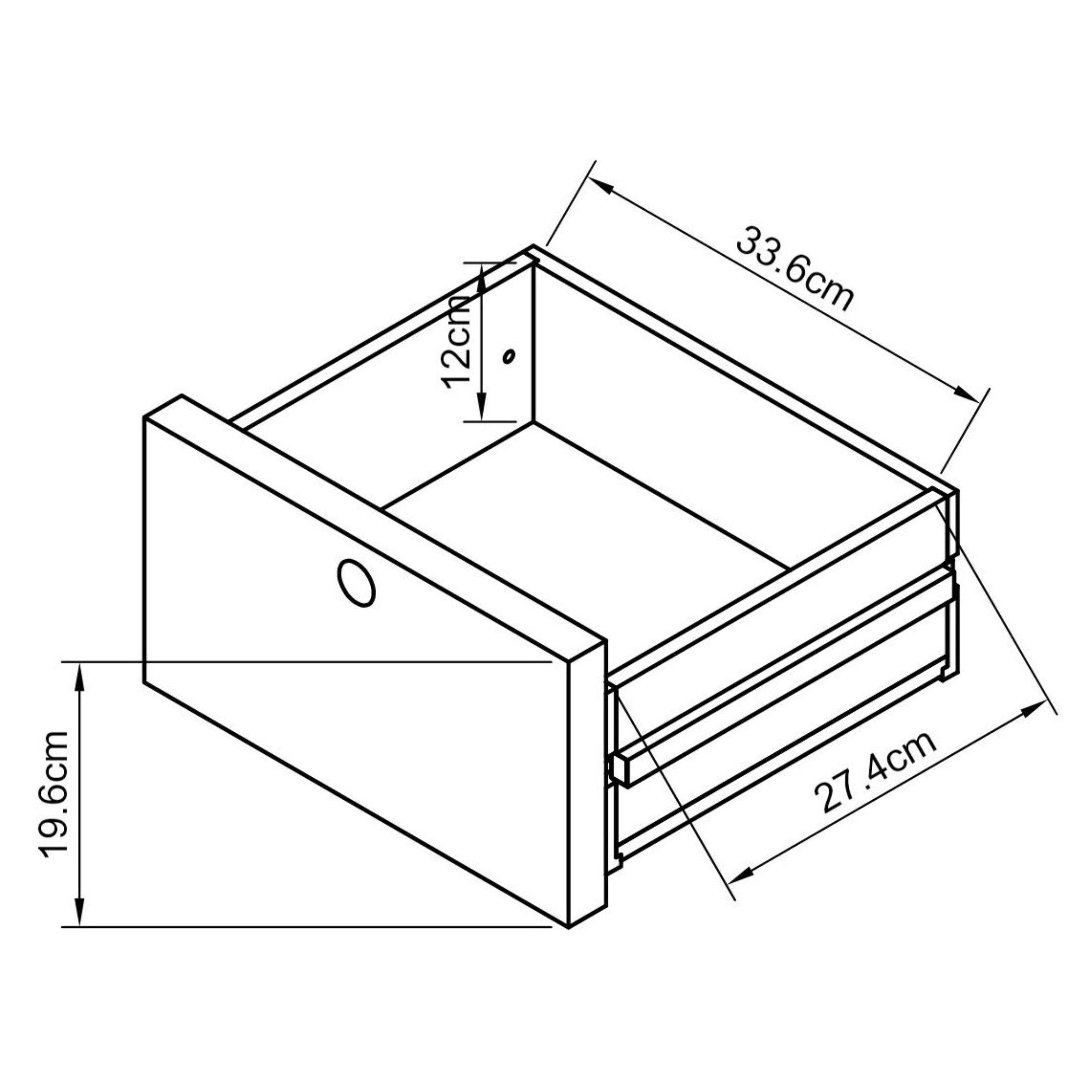 Bedside Unit with Drawer, Reclaimed Boards, Customisable Finish