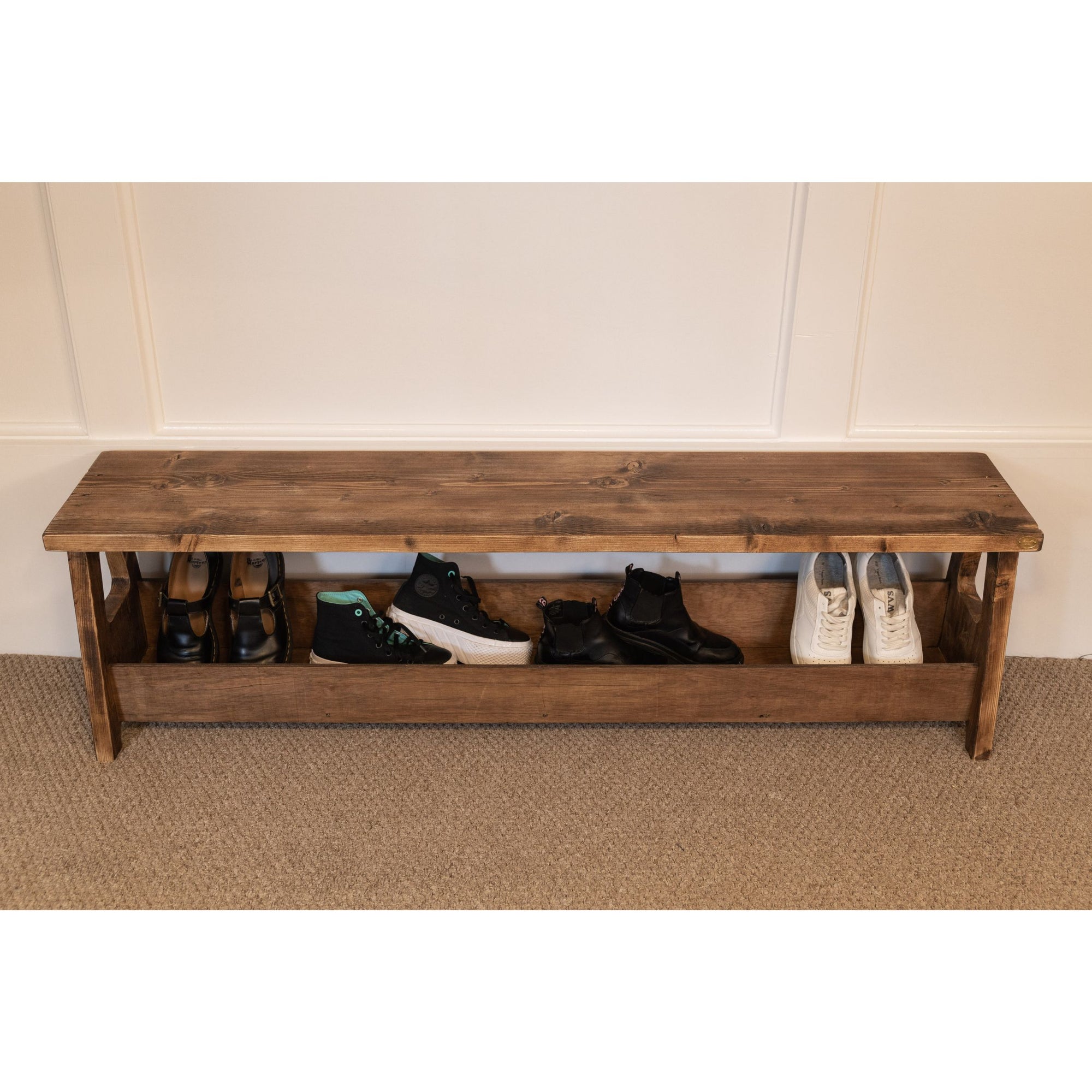 ARVID: Reclaimed Wood Storage Bench Made in the UK