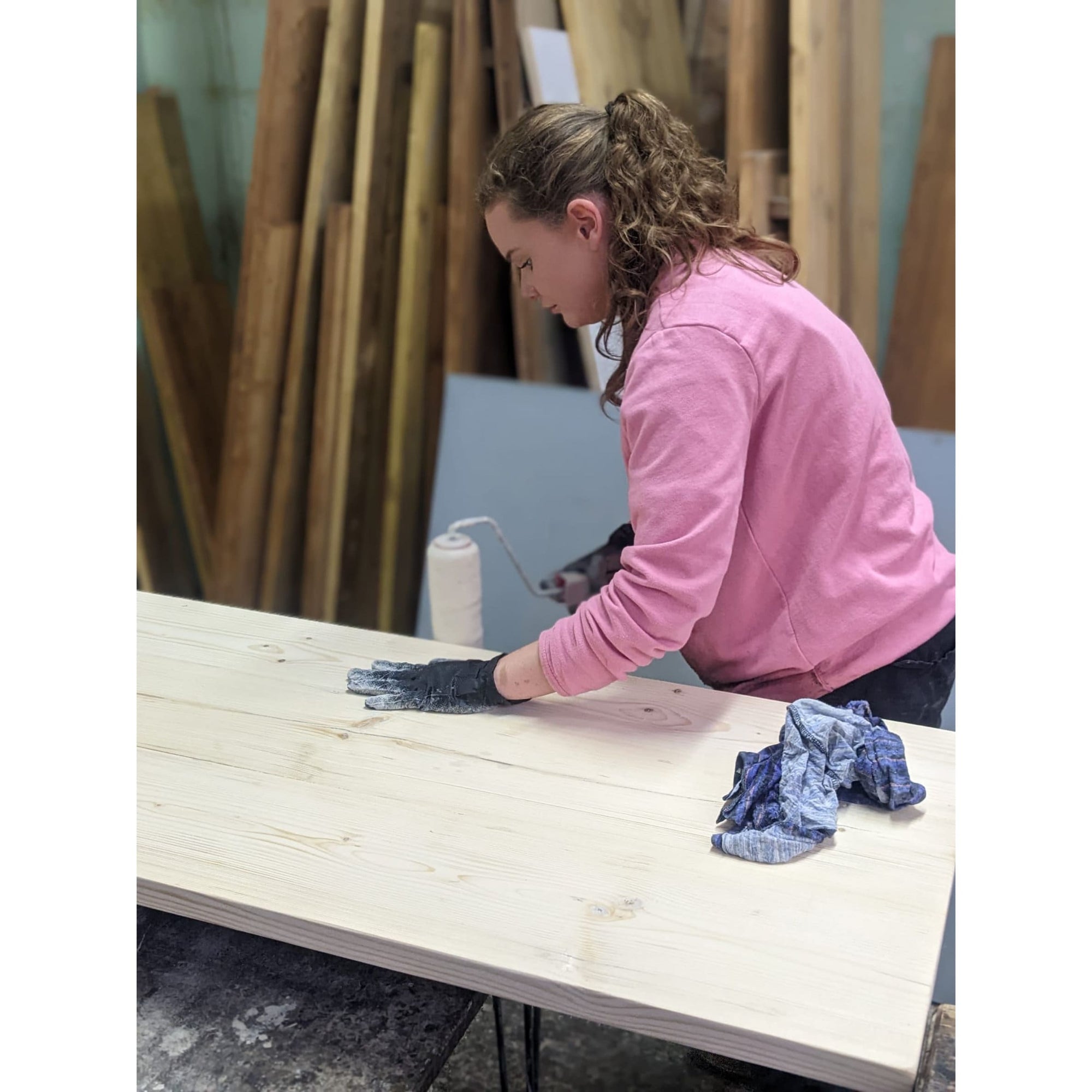 Reclaimed Dining Table with Black A-Frame Legs, Customisable Sizes and Finishes