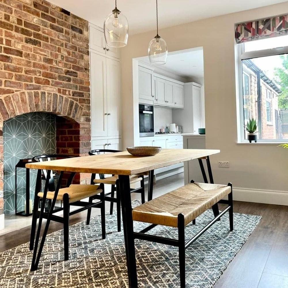 Reclaimed Dining Table With Black Single Hairpin Box Legs, Customisable Sizes and Fnishes