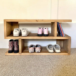 Unique Shabby Chic Pallet Wood Floating Shoe Rack Ideal - Etsy